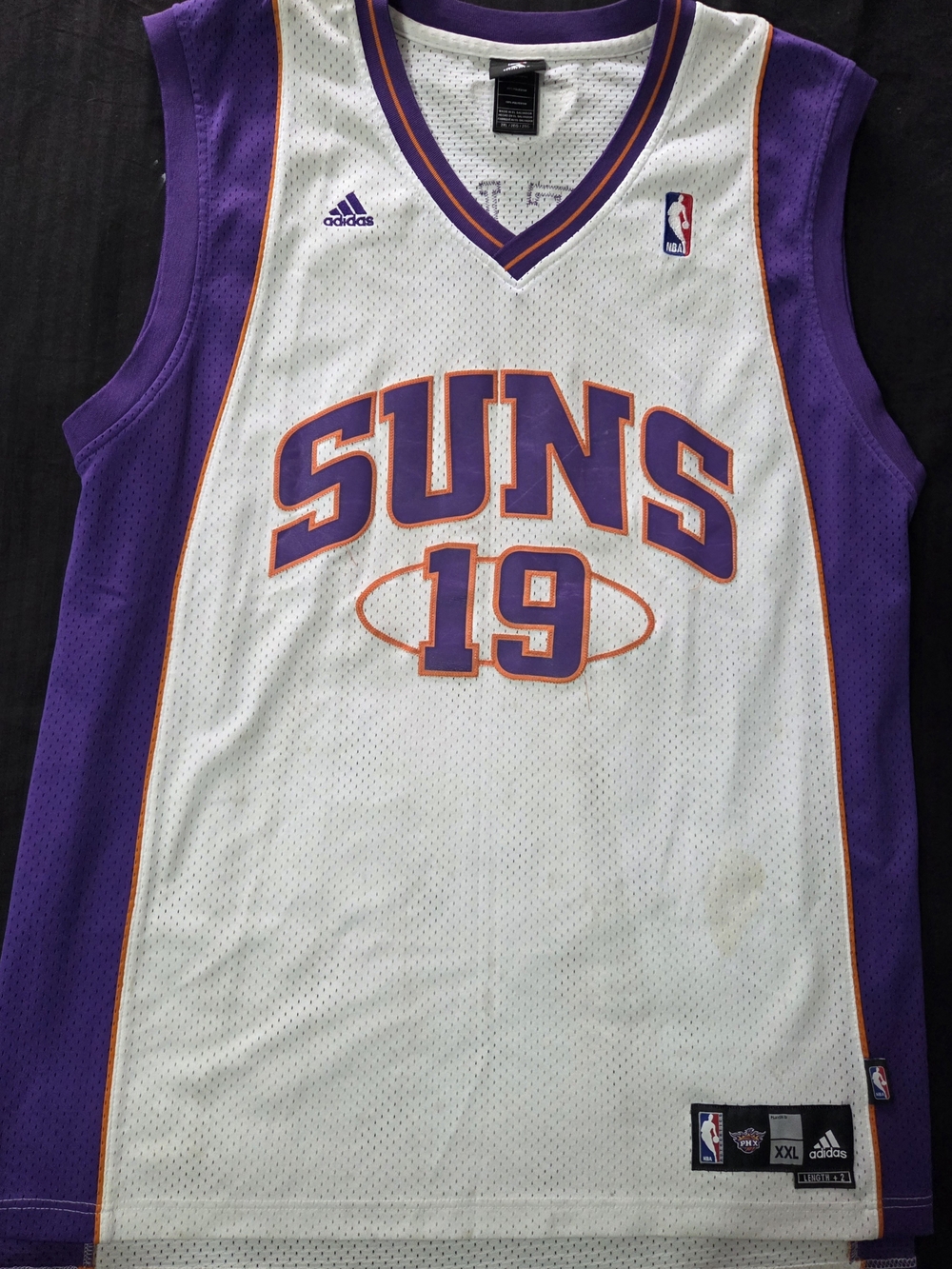 Adidas Phoenix Suns White & Purple Basketball Jersey